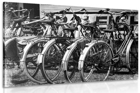 Εικόνα ρετρό ποδηλάτου σε ασπρόμαυρο σχέδιο - 120x80