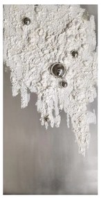 Πίνακας Σε Καμβά Silver Drops 1 021643 72x142xH4,5cm White-Silver Κάθετοι Wood, Canvas