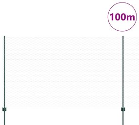 vidaXL Πόλοι Φράχτη 11 τεμ U-Channel Πράσινο 140 εκ Χάλυβας