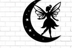 Intra απο ξύλο plywood  Χρώμα wenge 3mm-4mm πάχος - Fairy and Moon Wall Art Δίασταση 40x50 cm INTRAFABR-41392425