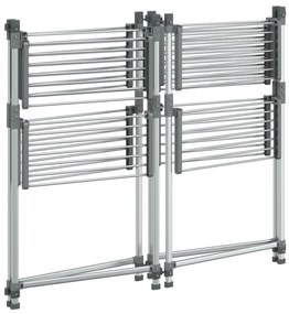 vidaXL Απλώστρα Ρούχων 107 x 107 x 120 εκ. από Αλουμίνιο