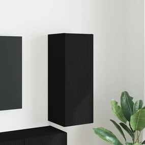 vidaXL Ντουλάπι Τηλεόρασης Τοίχου 30 x 31 x 80 εκ. Μαύρο