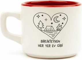 Stewehome Λευκή κούπα από κεραμικό για δώρο Λευκό 7x7x6 cm