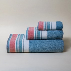 Πετσέτες Μπάνιου (Σετ 3τμχ) White Fabric Satton Grey 600gsm