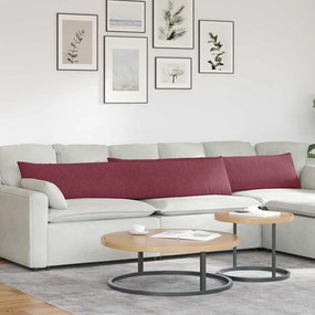 vidaXL Μαξιλάρι Καναπέ 2 pcs Κόκκινο 200 x 40 εκ. ύφασμα