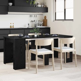 vidaXL Τραπέζι φαγητού 180 x 85 x 75 εκ Επεξεργασμένο Ξύλο Μαύρη Δρυς