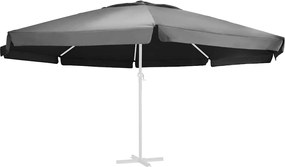 vidaXL Ύφασμα Ανταλλακτικό Ομπρέλας Εξωτ. Χώρου Ανθρακί 610 εκ.