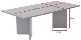Τραπεζάκι σαλονιού Sabin Megapap χρώμα sapphire oak 119x60x40εκ.
