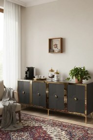 Stewehome Πολυλειτουργική κονσόλα ντουλάπι για καφέ και βάση τηλεόρασης 180x32x75 cm