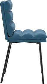 vidaXL Καρέκλες Τραπεζαρίας 2 τεμ. Μπλε Βελούδινες