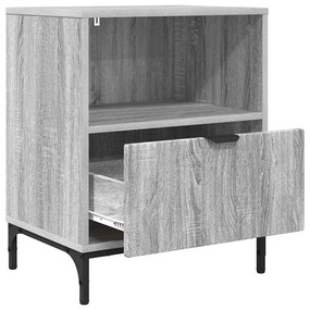 vidaXL Κομοδίνα 2 pcs Γκρι sonoma 49 x 36 x 61 εκ Επεξεργασμένο ξύλο