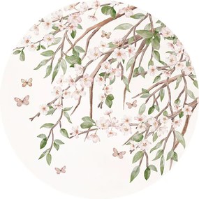 Blooming Blossom Ταπετσαρια Τοιχου Ροζ Στρογγυλη 80cm