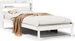 vidaXL Σκελετός Κρεβ. Χωρίς Στρώμα Λευκό 90x190 εκ Μασίφ Πεύκο