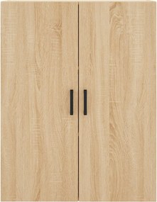 vidaXL Ντουλάπι Sonoma δρυς 69,5 x 34 x 180 εκ. από Επεξεργασμένο Ξύλο