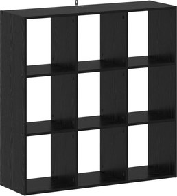 vidaXL Βιβλιοθήκη Μαύρη Δρυς 102 x 32 x 102 εκ