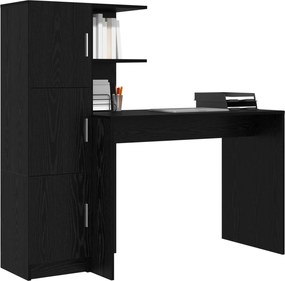 vidaXL Γραφείο 2 pcs Μαύρη Οξυά