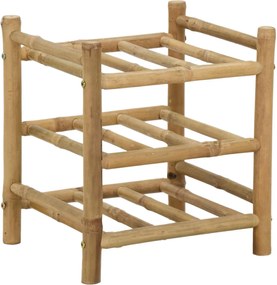 vidaXL Ράφι Κρασιού Φυσικό 32,5 x 29,5 x 36 εκ. Μπαμπού