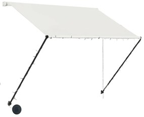 vidaXL Τέντα Συρόμενη με LED Κρεμ 200 x 150 εκ.