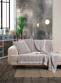 Stewehome Βαμβακερό κάλυμμα καναπέ με φούντες 150x200 cm