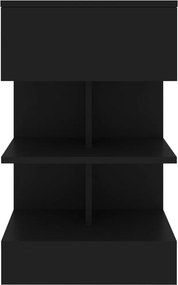 vidaXL Κομοδίνα 2 τεμ. Μαύρα 40 x 35 x 65 εκ.