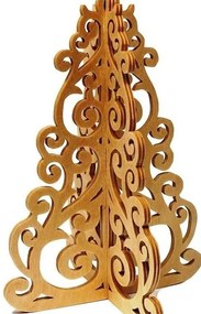 Intra απο ξύλο plywood 3mm-4mm πάχος – ξύλο 3D Fretwork χριστουγεννιάτικο δέντρο με κύλιση μοτίβου 30x35 cm INTRAVECTRY-MY559034