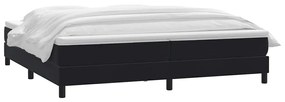 vidaXL Κρεβάτι Boxspring με Στρώμα Μαύρο 180x210 εκ. Βελούδινο