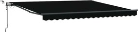 vidaXL Ύφασμα Ομπρέλας με Μαύρο 400 x 300 εκ Πολυεστέρας
