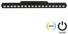 Μαγνητικό Φωτιστικό Ράγας LED 19W IP20 3000K Magnetic 4244403S Viokef 4244403S Μαύρο