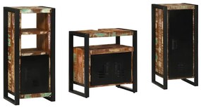 Σετ Επίπλων Μπάνιου με συρτάρι 3 pcs Στερεό Ανακτηθέν Ξύλο
