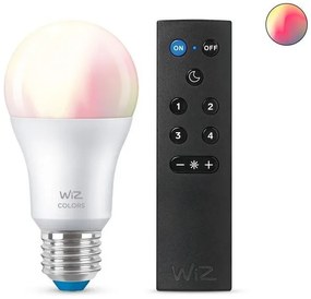 Έξυπνη Λάμπα E27 60W A60 LED Λευκό RGBW 3CCT Dimmable Τηλεχειριστήριο 929002451231 Wiz-929002451231-Λευκό 929002451231