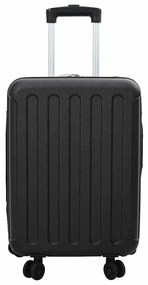 vidaXL Βαλίτσα με κλειδαριά Μαύρο 34 x 23 x 55.5 εκ. ΑΒΣ Πλαστικό