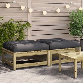 vidaXL Patio Footstool Natural Impregnated