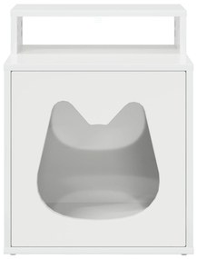 vidaXL Σπίτι Γάτας Λαμπερό Λευκό 42,5 x 40 x 53,5 εκ