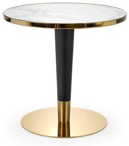 Τραπέζι Houston 1532, Χρυσό, Μαύρο, Λευκό μάρμαρο, 74cm, 26 kg, Κεραμικός, Μέταλλο | Epipla1.gr