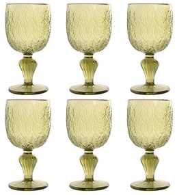 Σετ Ποτηριών Home ESPRIT Πράσινο Κρυστάλλινο 340 ml (x6)