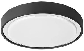 Adeleq Led Πλαφονιέρα Pc Στρογγυλή Φ260mm 15W 4000K Ip65 Γραφίτης 21-01511