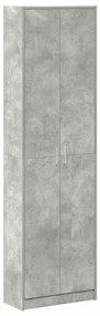 vidaXL Ντουλάπι Γκρι σκυροδέματος 55 x 25 x 189 εκ. Επεξεργασμένο ξύλο