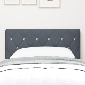 vidaXL LED Κεφαλάκι με Κρύσταλλα Στρατηγικών Διαμάντι Σκούρο Γκρι 80 cm Βελούδο