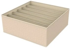 Organizer Συρταριών 6 Θέσεων 32x32x12εκ. Polyester Μπεζ 2429462