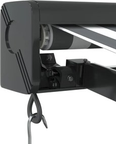 vidaXL Τέντα Πτυσσόμενη Ανθρακί και Λευκή 3,5x2,5μ. Ύφασμα / Αλουμίνιο