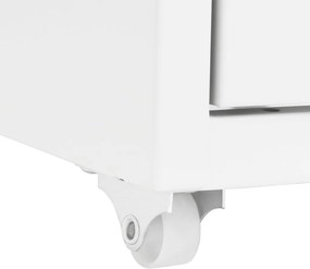 vidaXL Αρχειοθήκη Φορητή Λευκή 28 x 41 x 109 εκ. Μεταλλική