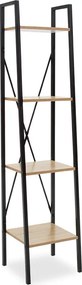 Βιβλιοθήκη Ramon pakoworld φυσικό-μαύρο 34x32,5x148εκ