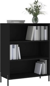vidaXL Ραφιέρα Μαύρη 69,5x32,5x90 εκ. από Επεξεργασμένο Ξύλο