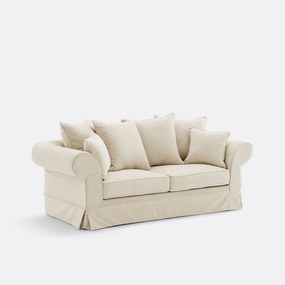 Καναπές-κρεβάτι, 2 ή 3 θέσεων, από μελανζέ πολυεστέρα, Adelia