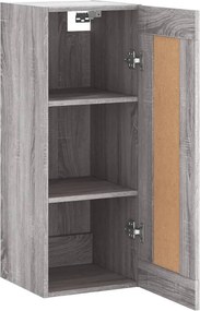 vidaXL Ντουλάπι Τοίχου Γκρι Sonoma 34,5 x 34 x 90 εκ. Επεξεργ. Ξύλο