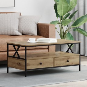 vidaXL Τραπεζάκι σαλονιού with Drawer artisan δρυς 100 x 51 x 45 cm