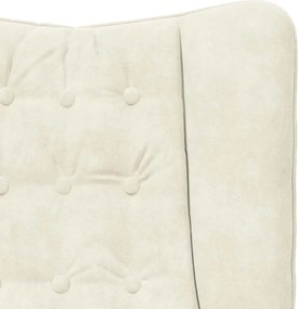 vidaXL Πολυθρόνα Κρεμ 63 x 67 x 94 εκ. Βελούδο