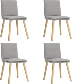 vidaXL Καρέκλες τραπεζαρίας 4 τεμ Cloud Grey Fabric