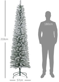 Χριστουγεννιάτικο Δέντρο 210cm LED String Lights Τεχνητή Αλυσίδα Επιβραδυντική Φλόγα Μεταλλική Βάση Πράσινη