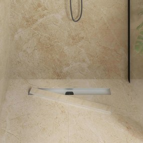 vidaXL Σιφόνι ντους 2-σε-1 με 360° σιφόνι Ασημί 70 cm